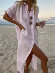 Concept Simple Maxi Shirt Dress - Calestra