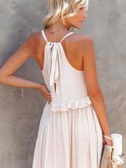 Elegant Ruffled Long Dress