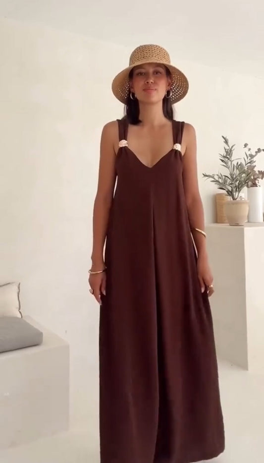 ✦ Calestra™ | Solstice Linen Maxi Dress