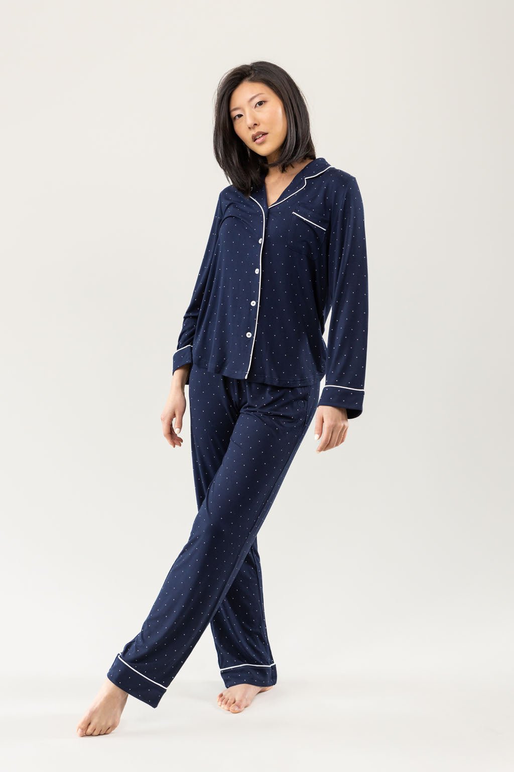 Lot™ Vrouwen Stretch Lange Mouwen Pyjama Set - Calestra