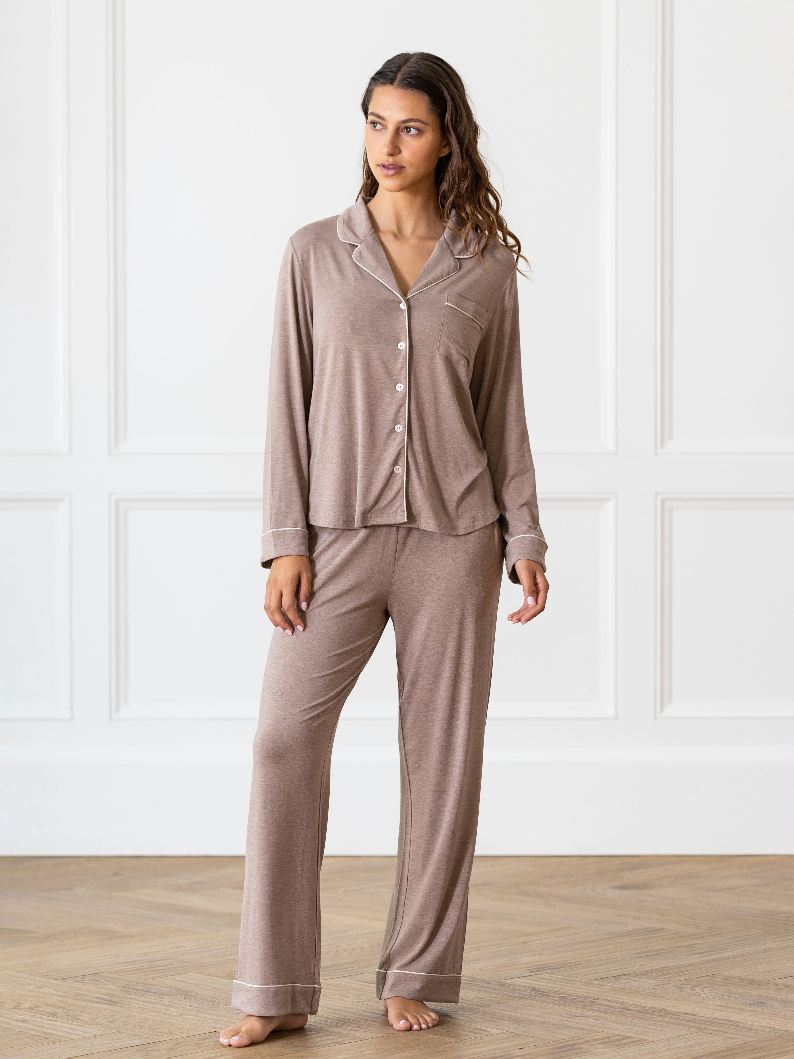Lot™ Vrouwen Stretch Lange Mouwen Pyjama Set - Calestra