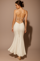 Lace Up Maxi Dress – Spaghetti Strap