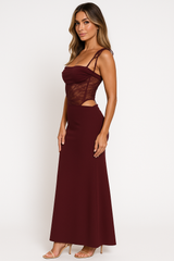 Lace Waist Maxi Dress