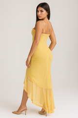 Ruffled Maxi Dress – Spaghetti Strap