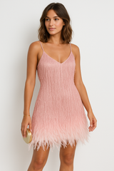 Feather Mini Dress