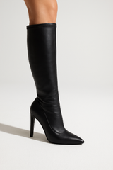 Stiletto Noir Knee-High Boots