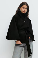 ✦ Élodie Belted Cape Coat
