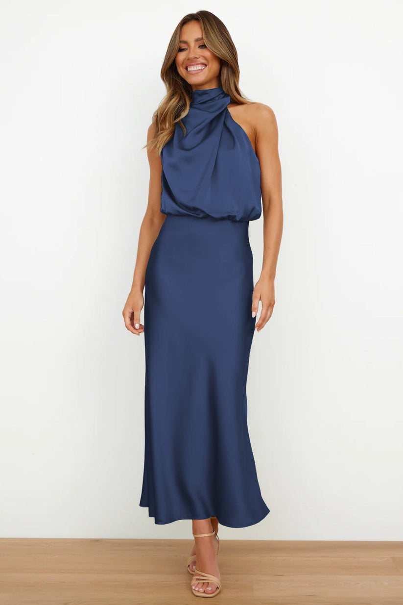 TradeTrends™ | Long satin dress - Calestra