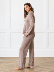 Lot™ Vrouwen Stretch Lange Mouwen Pyjama Set - Calestra