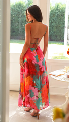 TradeTrends™ | Strap Floral Print Dress - Calestra