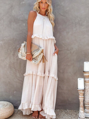 Elegant Ruffled Long Dress