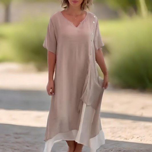 Rosalie | Classic Solid Colour Maxi Dress