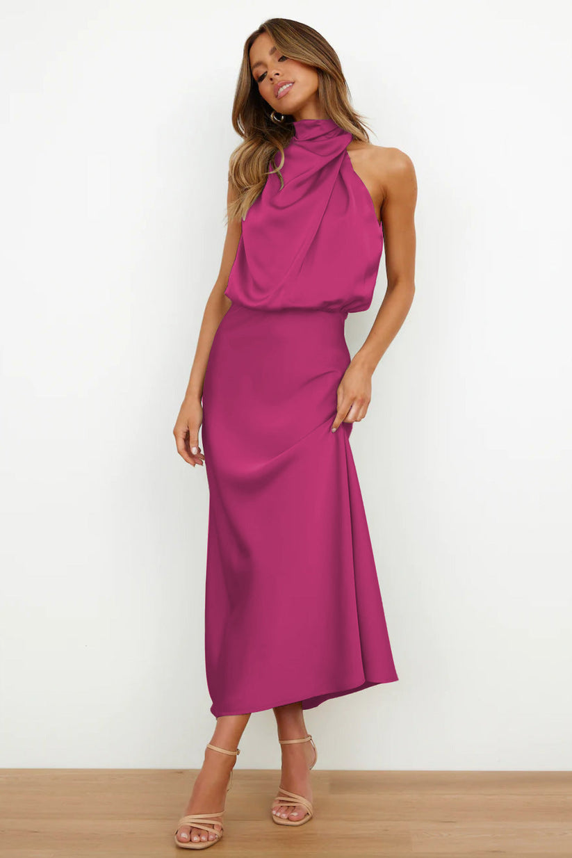 TradeTrends™ | Long satin dress - Calestra