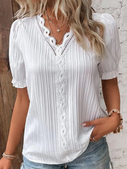 TradeTrends™ | Ivory Lace Whisper Blouse - Calestra