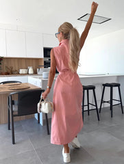 Louisa | Maxi Denim Dress - Calestra