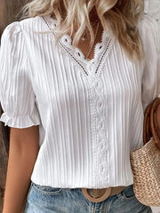 TradeTrends™ | Ivory Lace Whisper Blouse - Calestra