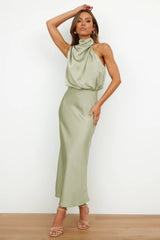 TradeTrends™ | Long satin dress - Calestra