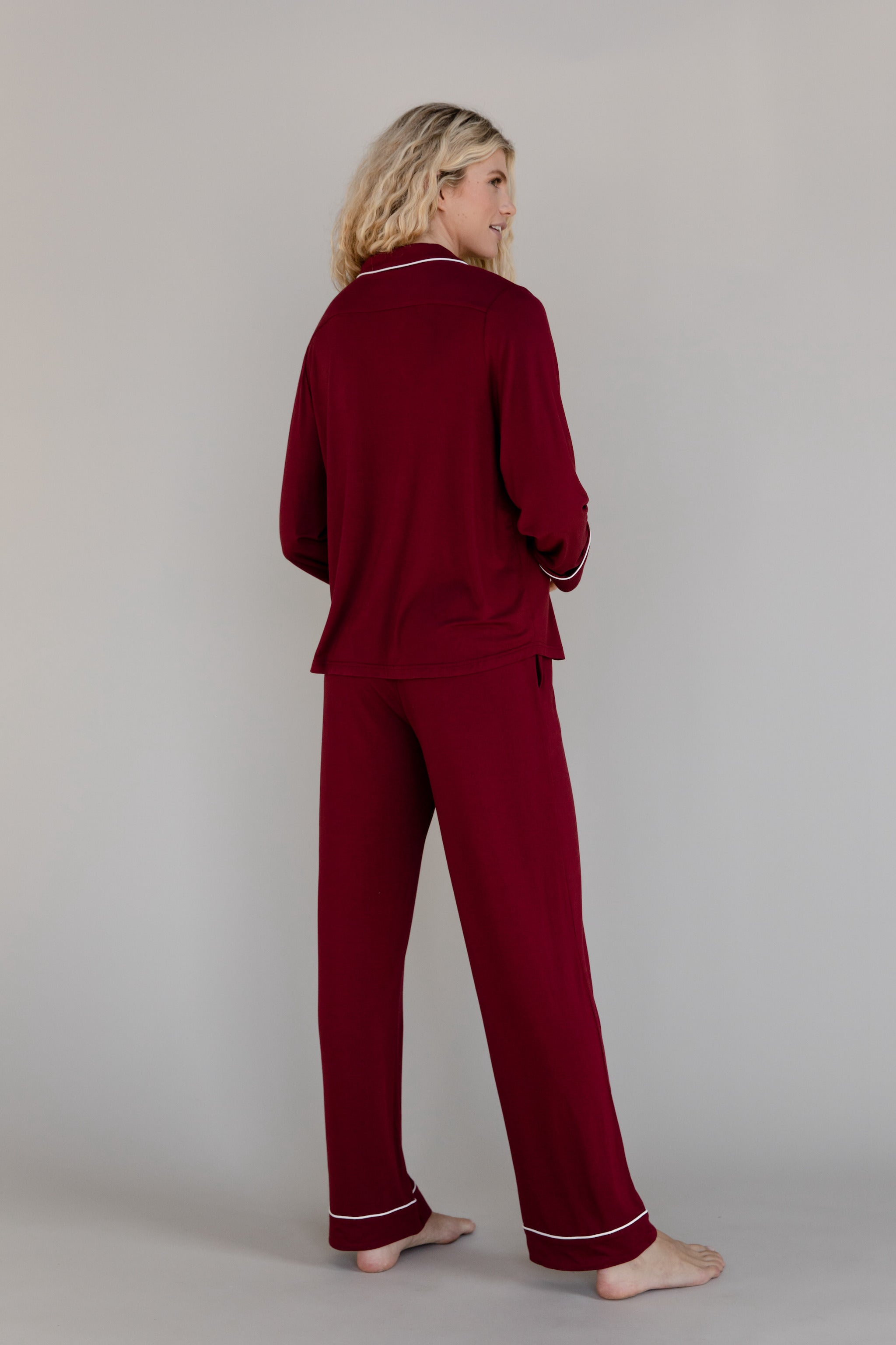 Lot™ Vrouwen Stretch Lange Mouwen Pyjama Set - Calestra