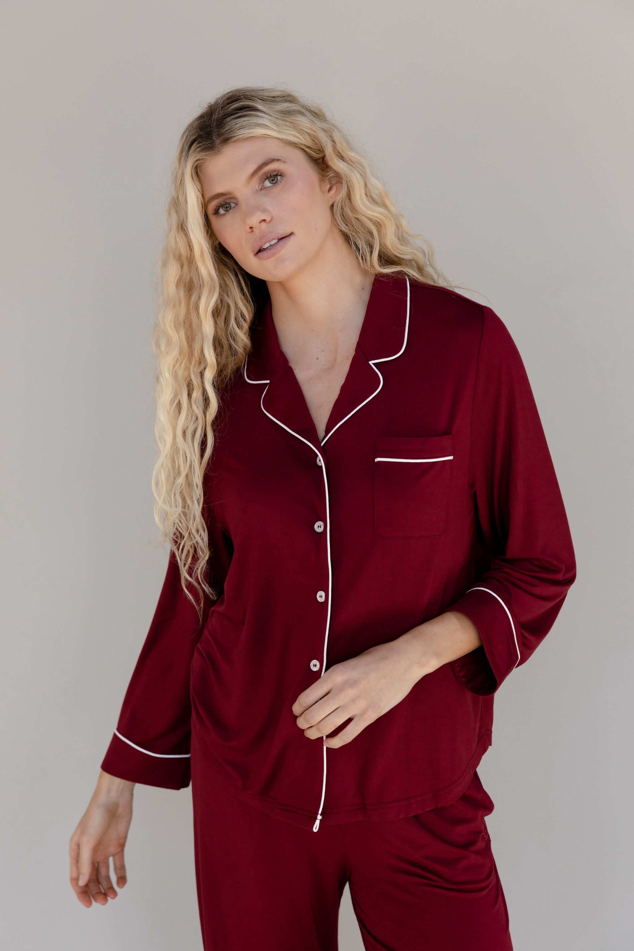 Lot™ Vrouwen Stretch Lange Mouwen Pyjama Set - Calestra