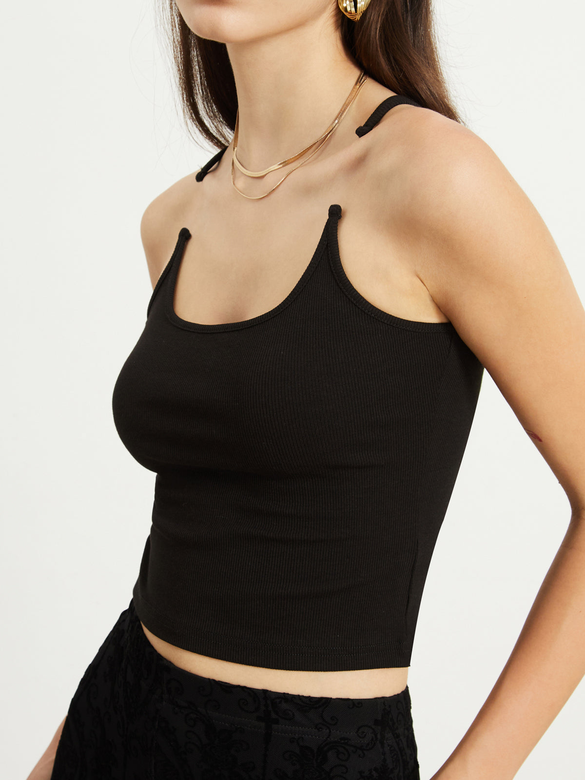Transparent Strap Crop Tank Top - Calestra