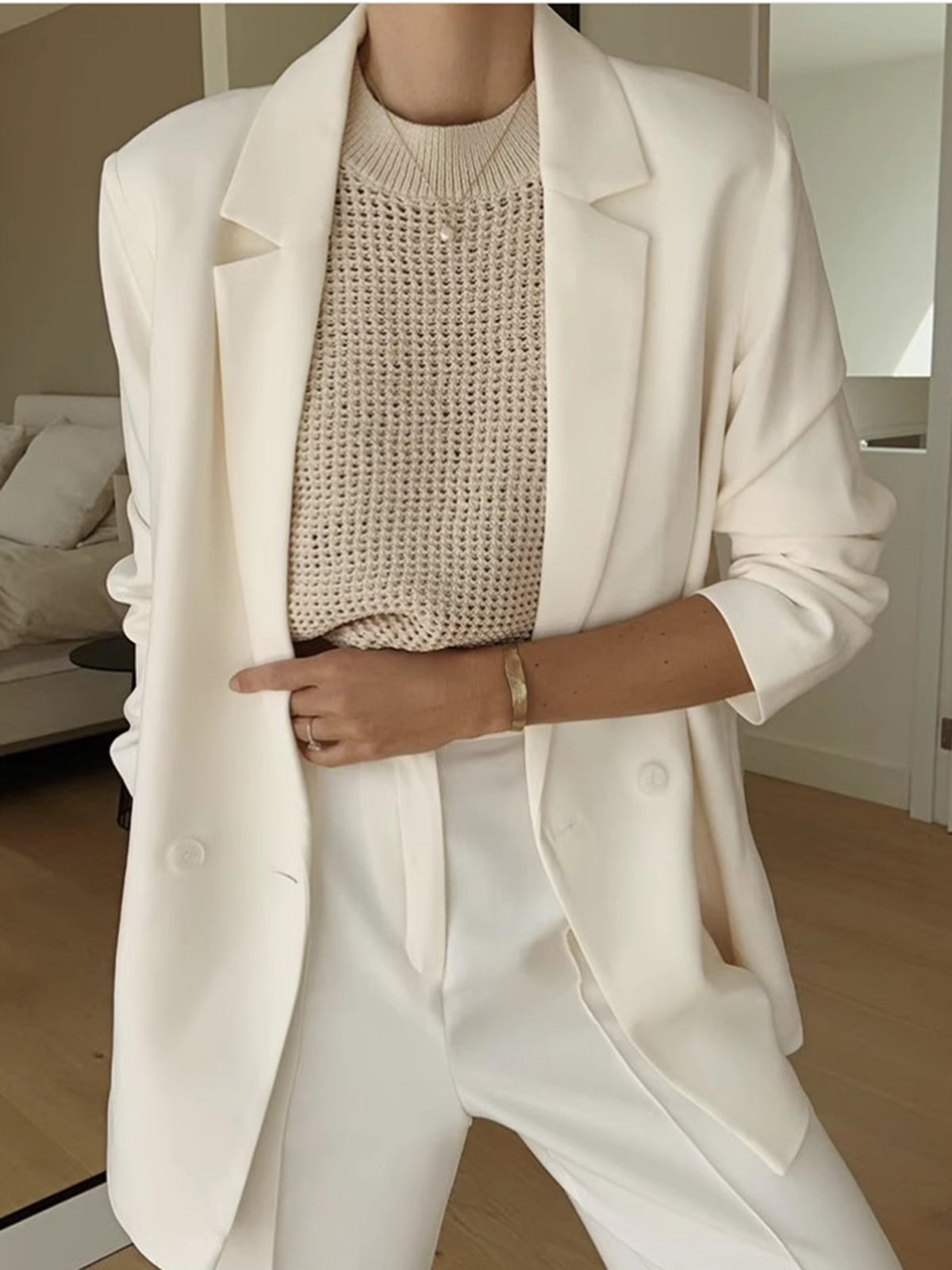 Knit Hollow Solid Tank Top - Calestra