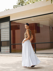 Cotton Blends Crop Tank Top - Calestra