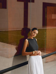 Cotton Blends Crop Tank Top - Calestra