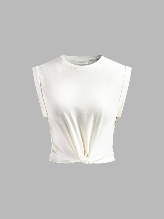 Cotton Knotted T-Shirt - Calestra