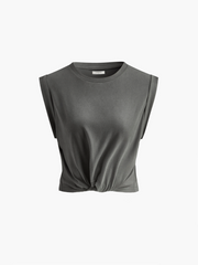 Cotton Knotted T-Shirt - Calestra