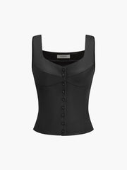 Casual Button-Front Strappy Top - Calestra