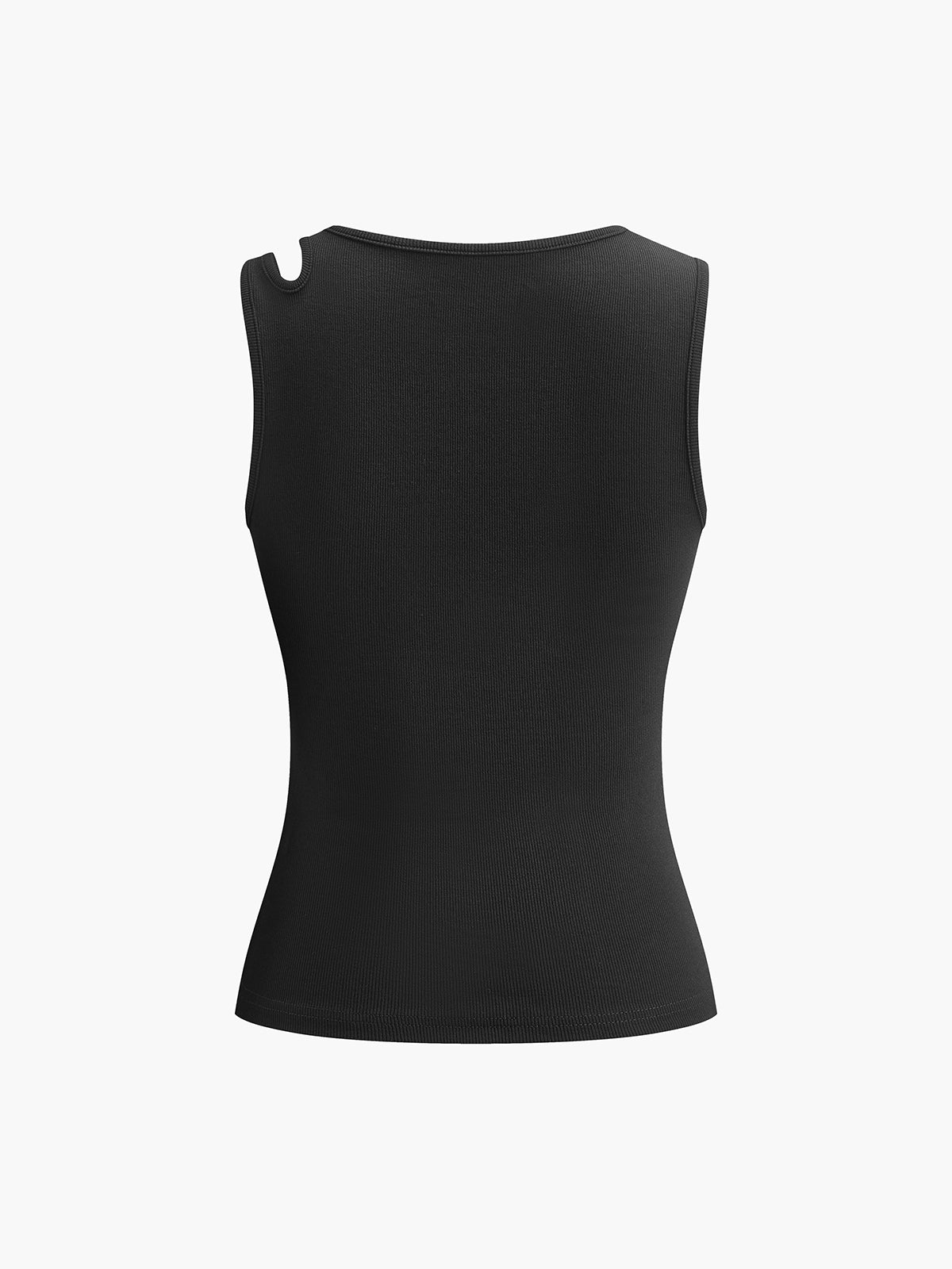 Semi-Sheer Cutout Tank Top - Calestra