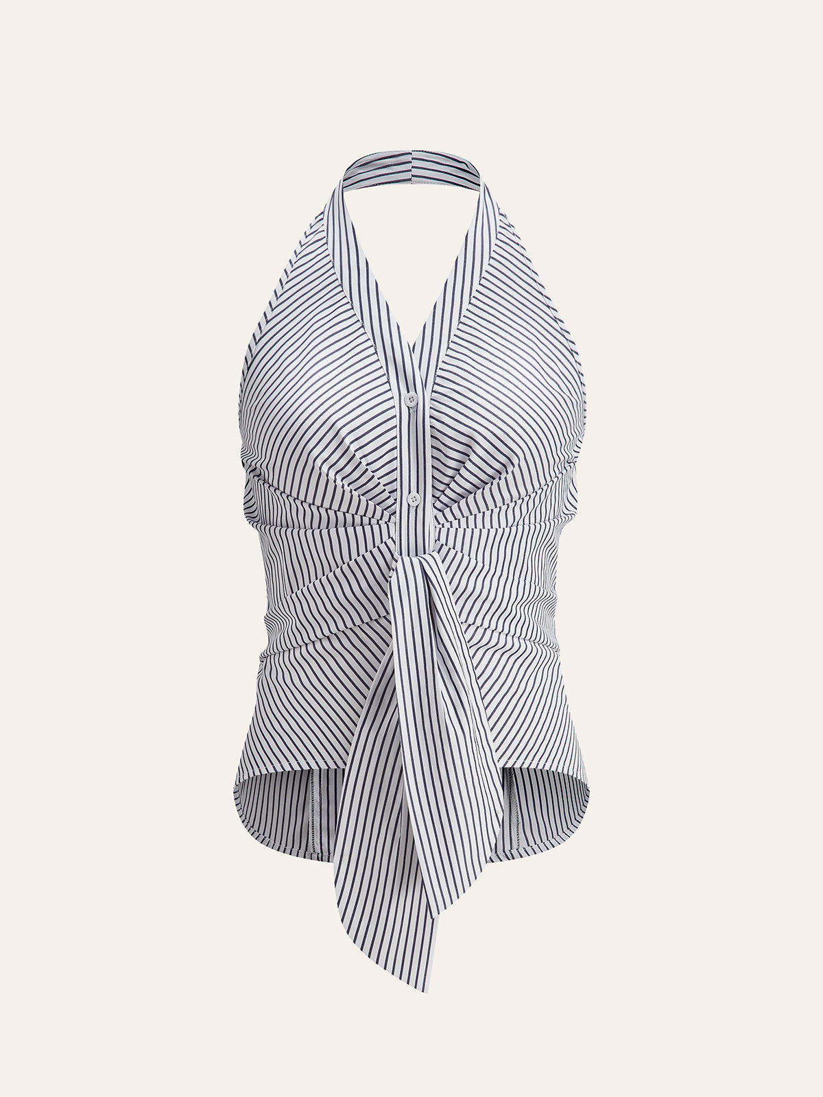 Striped Halter Tie Top - Calestra
