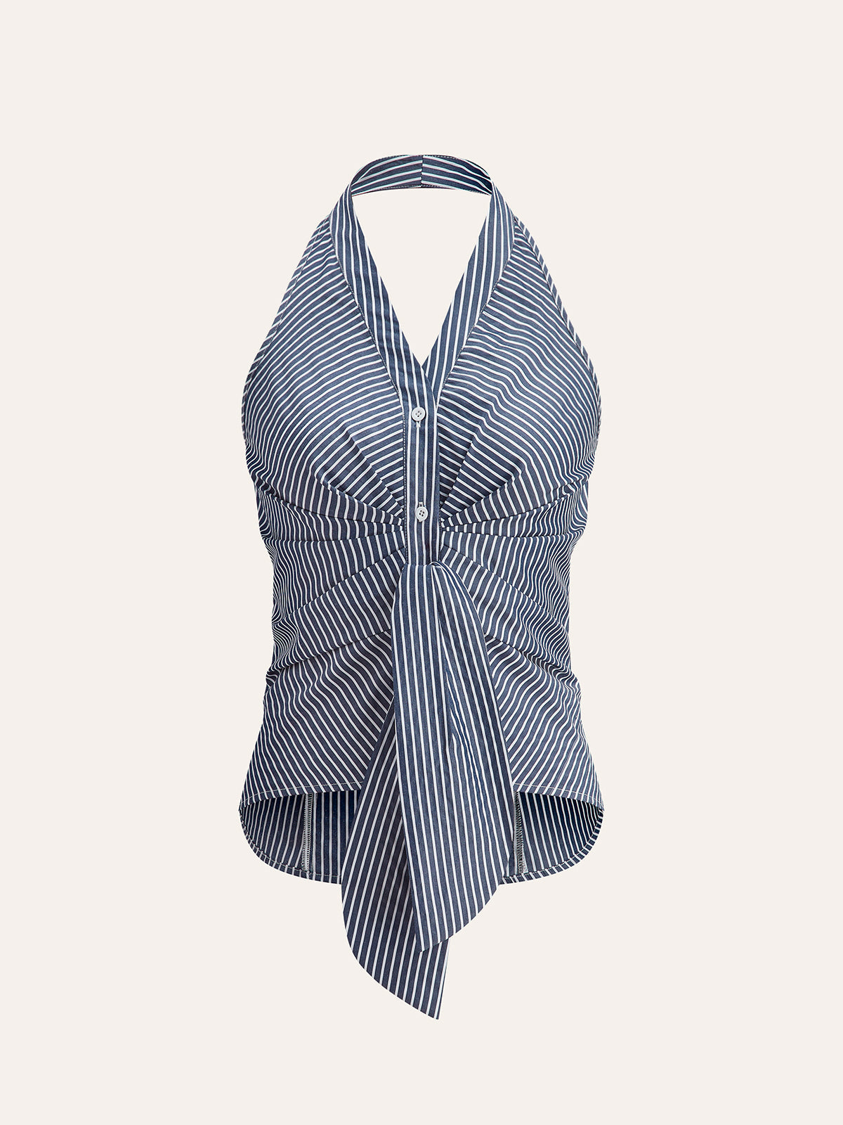 Striped Halter Tie Top - Calestra