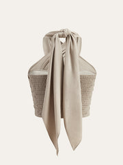 Cotton & Line Crisscross Halter Tank Top - Calestra