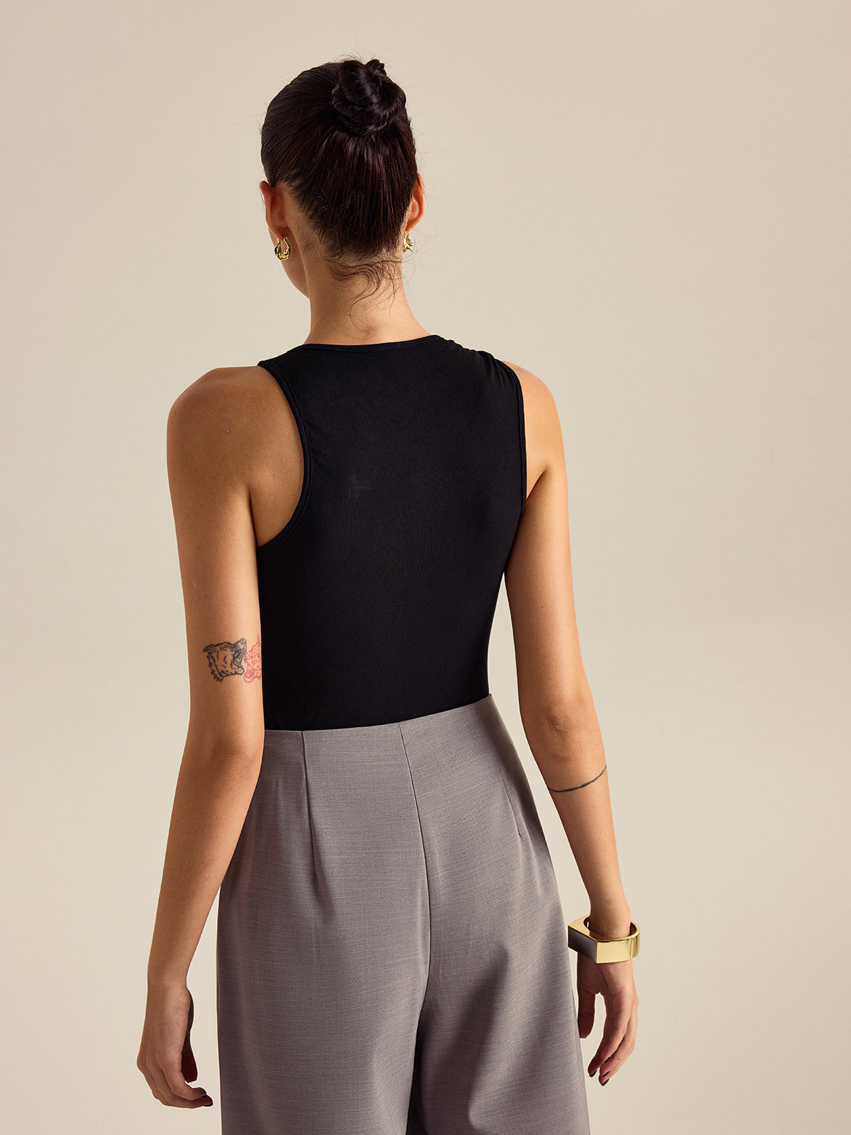 Metal Decor Sleeveless Top - Calestra