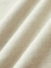 Linen Blend Cropped Blouse with Cross Wrap Detail - Calestra