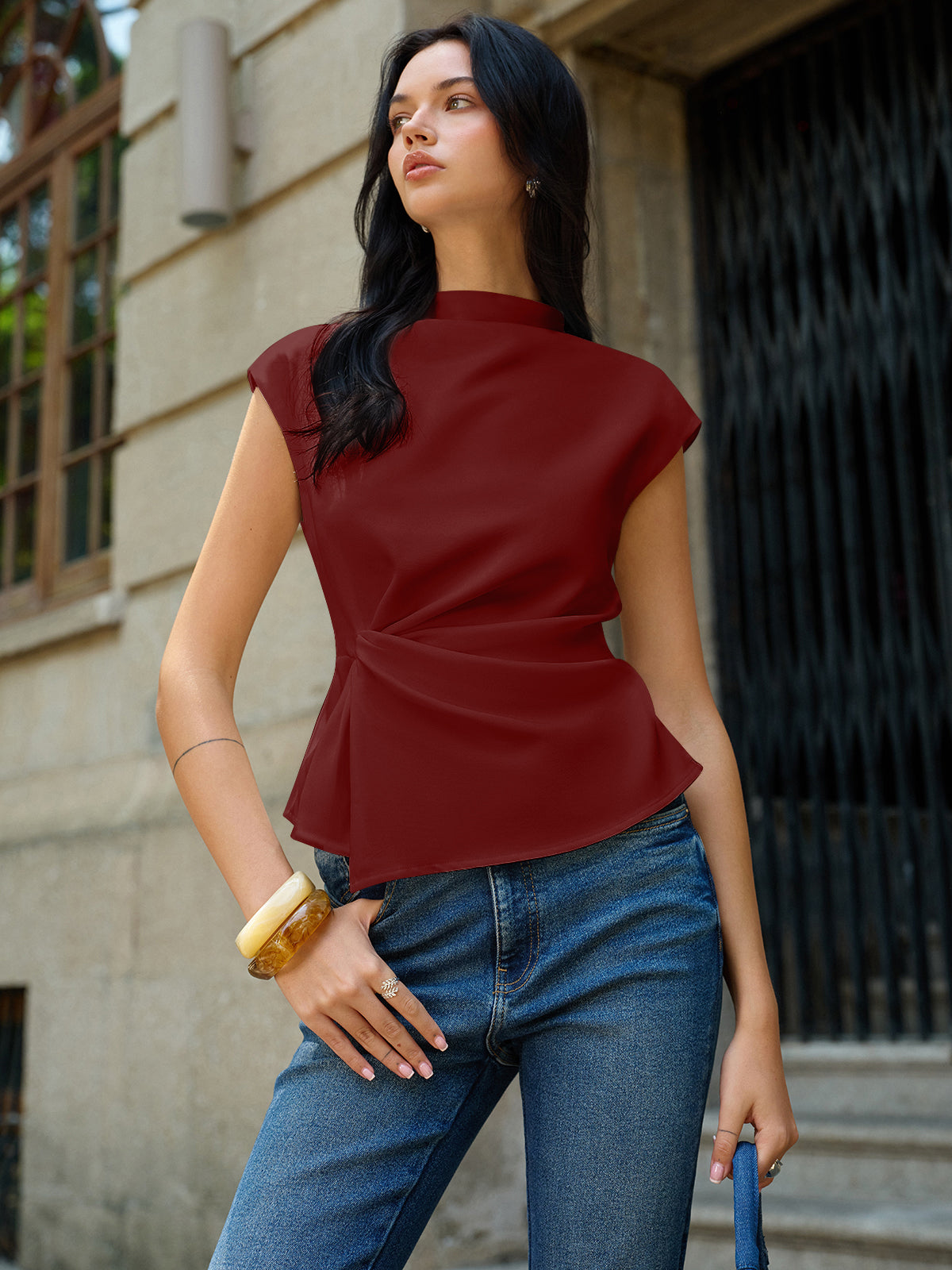 Sleeveless Ruched Top - Calestra