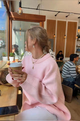 Rosalie™ - Roze Sweater Oversized - Calestra