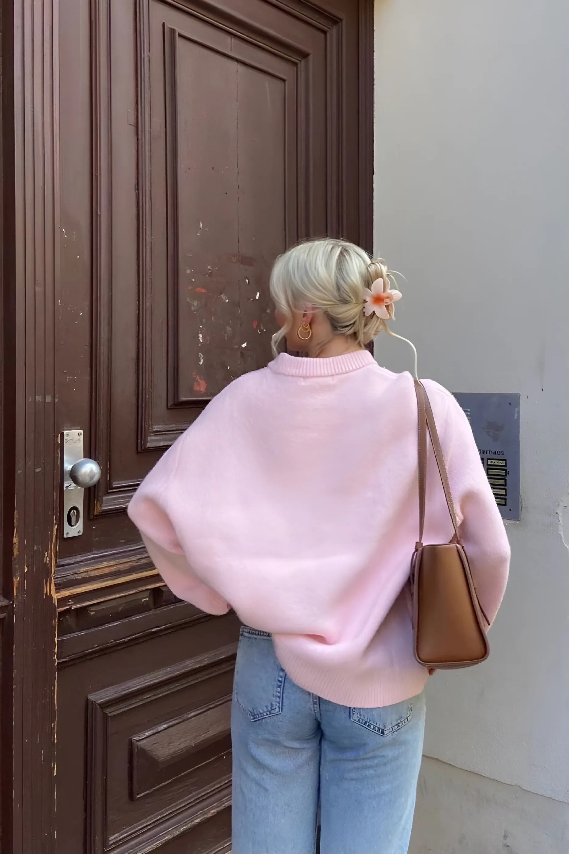 Rosalie™ - Roze Sweater Oversized - Calestra