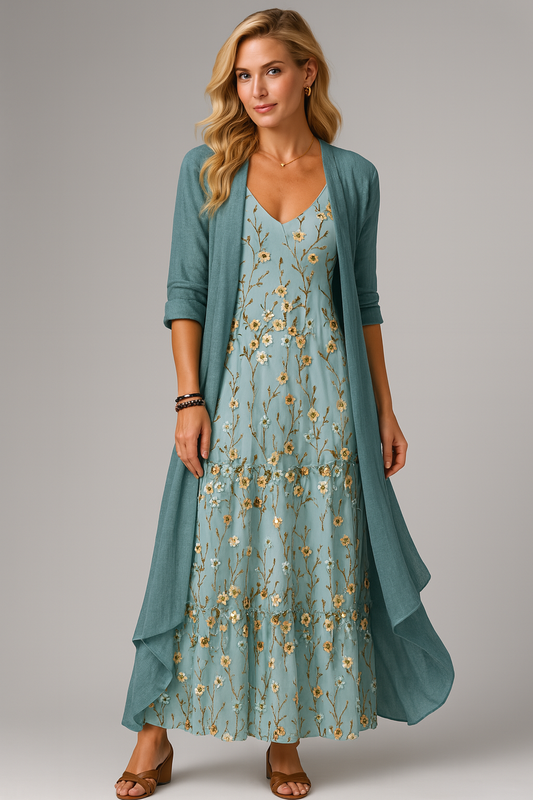 MASHA | Elegant Floral Maxi Dress