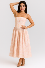 ✦ Elara Blossom Midi Dress