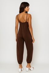 ✦ TradeTrends™ | Cocoa Luxe Jumpsuit - Calestra