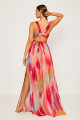 ✦ Calestra™ | Celeste Watercolour Maxi Dress