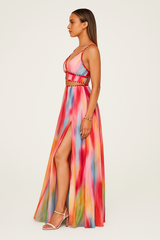 ✦ Calestra™ | Celeste Watercolour Maxi Dress
