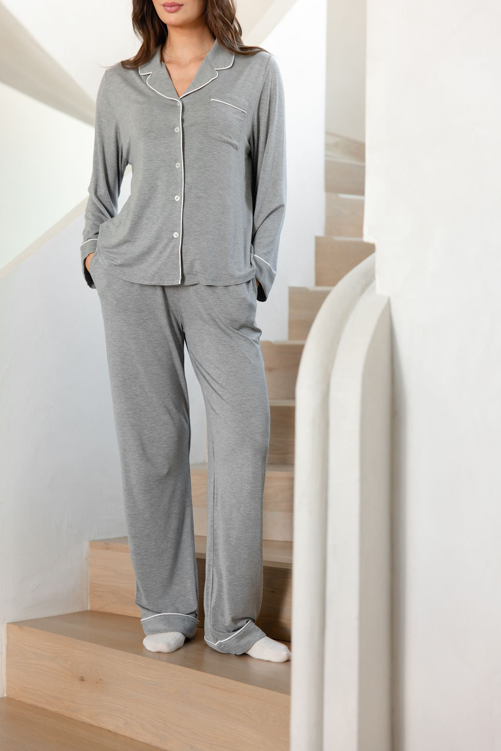 Lot™ Vrouwen Stretch Lange Mouwen Pyjama Set - Calestra