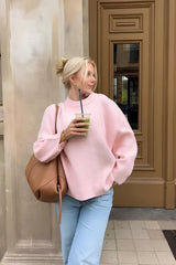 Rosalie™ - Roze Sweater Oversized - Calestra