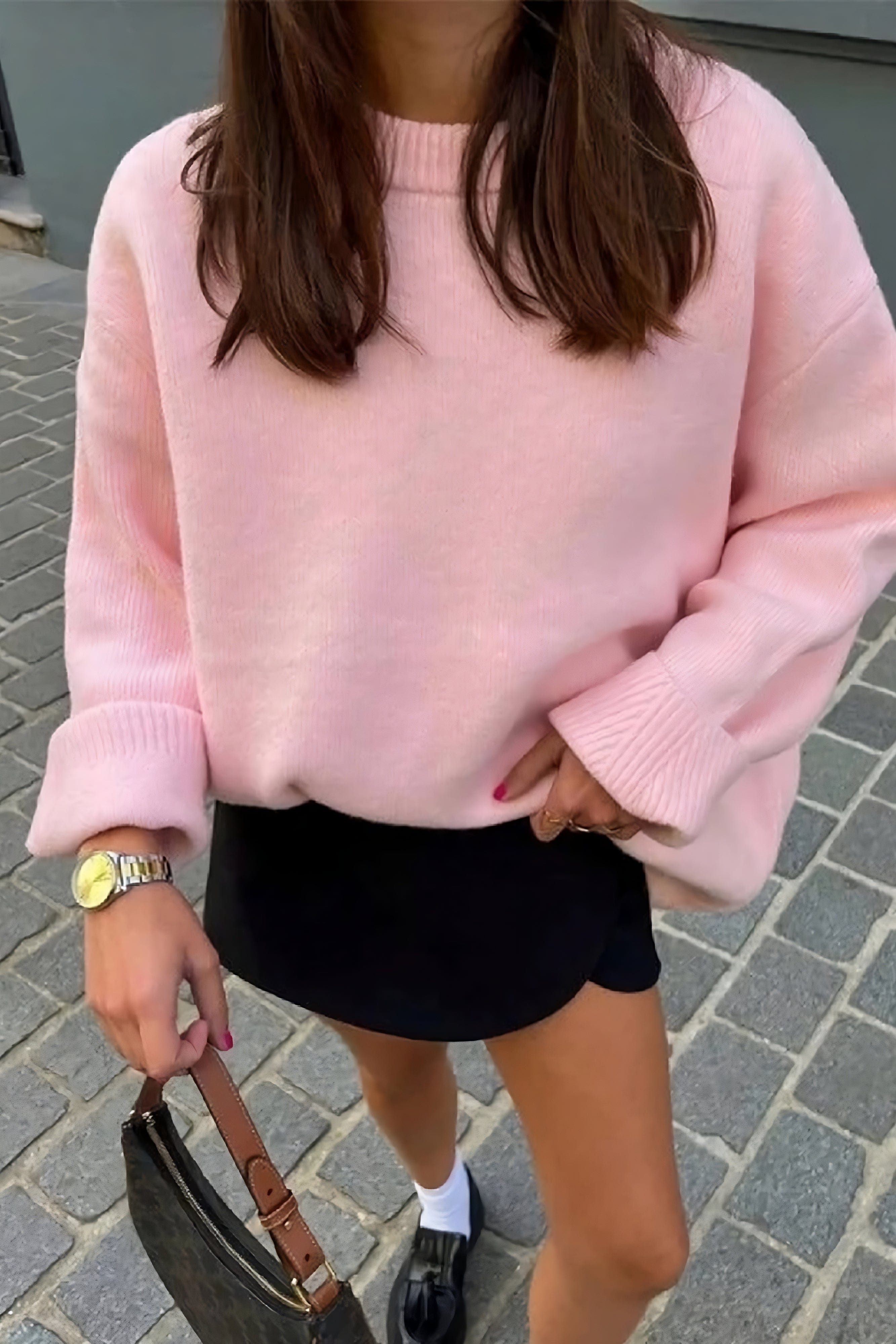 Rosalie™ - Roze Sweater Oversized - Calestra
