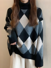 Elsa™- Trui met Geruit Patroon - Calestra