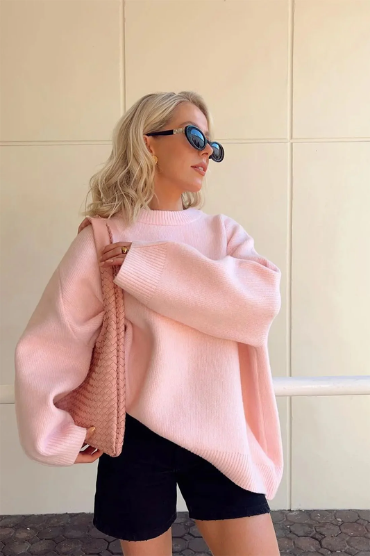 Rosalie™ - Roze Sweater Oversized - Calestra