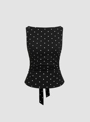 ✦ Liora Polka Tie-Back Top